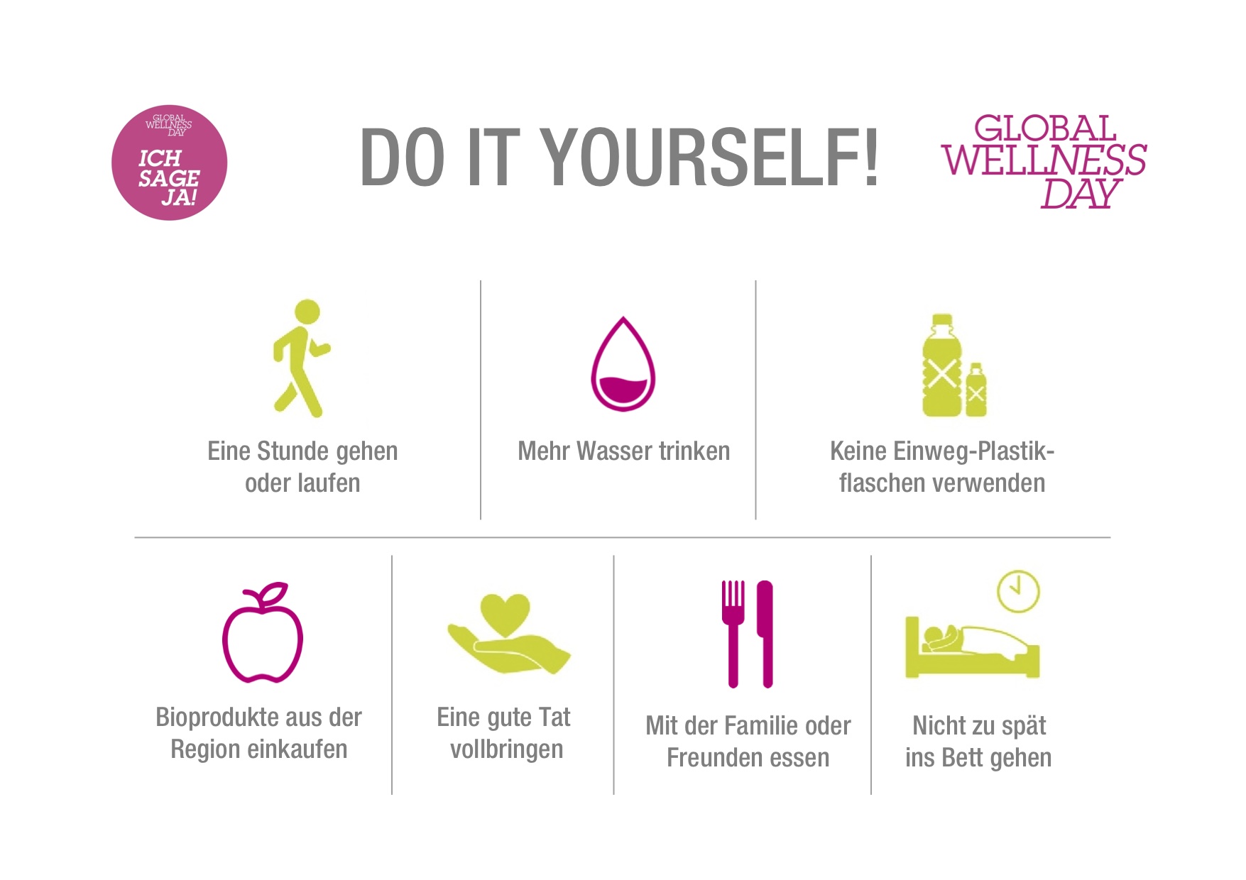 Global Wellness Day Do it yourself Chart